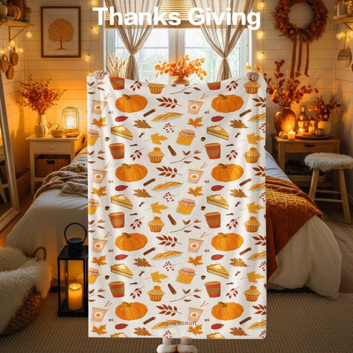 Thanksgiving-Themen Kuscheldecke