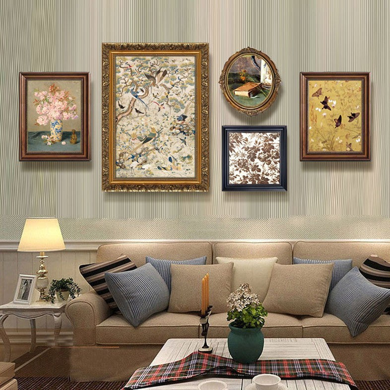 Elegante Vintage Stil Gerahmter Kunstdruck