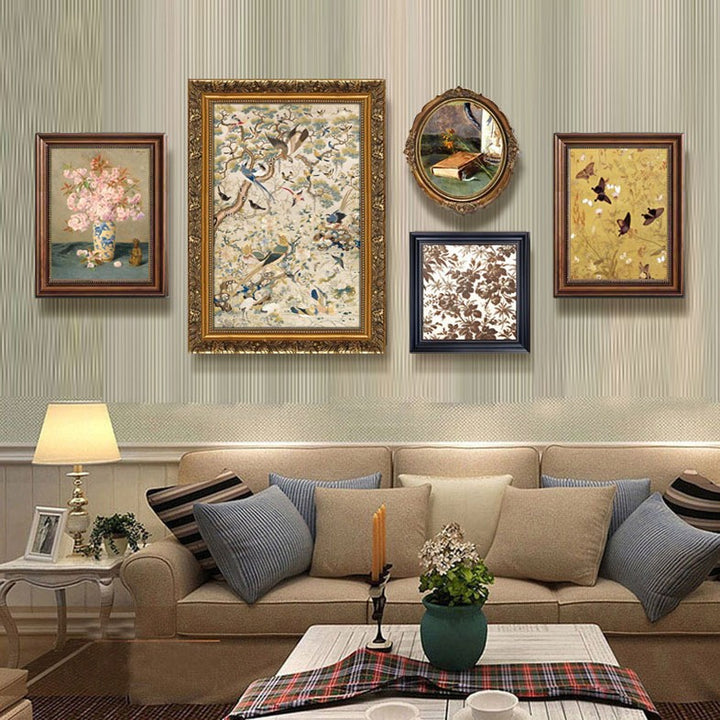 Elegante Vintage Stil Gerahmter Kunstdruck