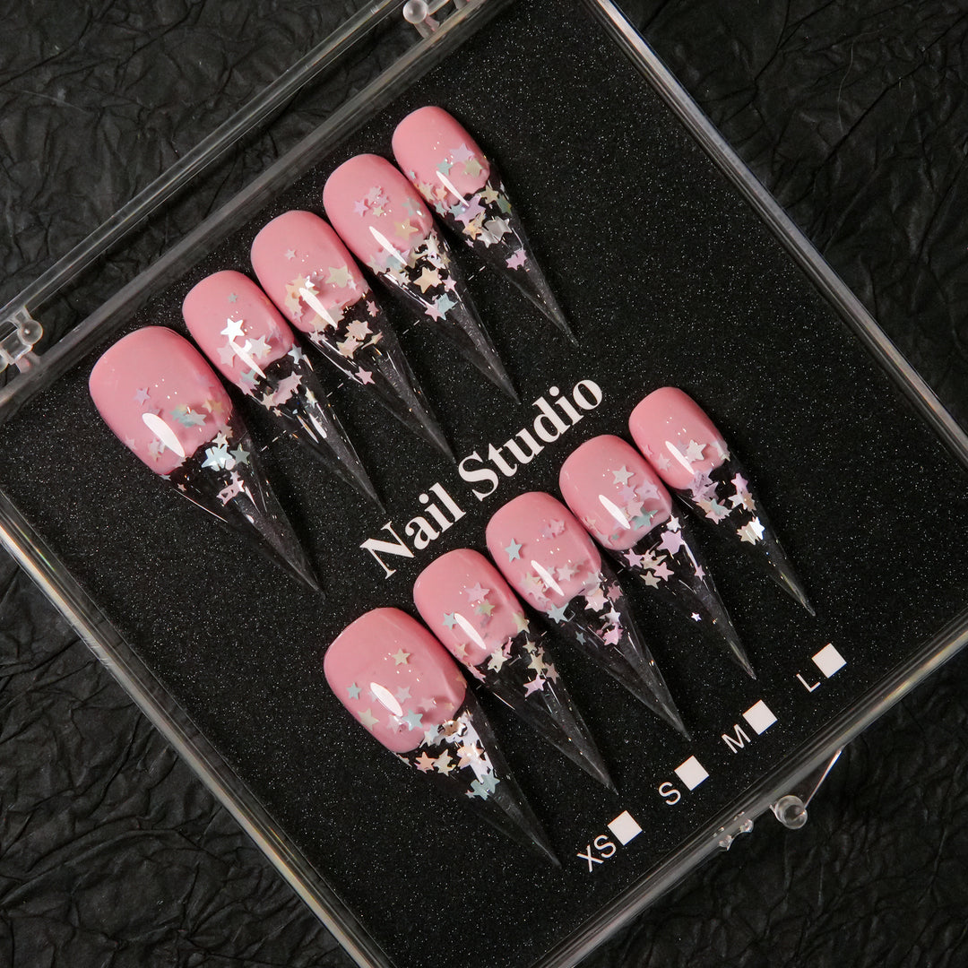 Starry Glamour Stiletto Press-On Nägel