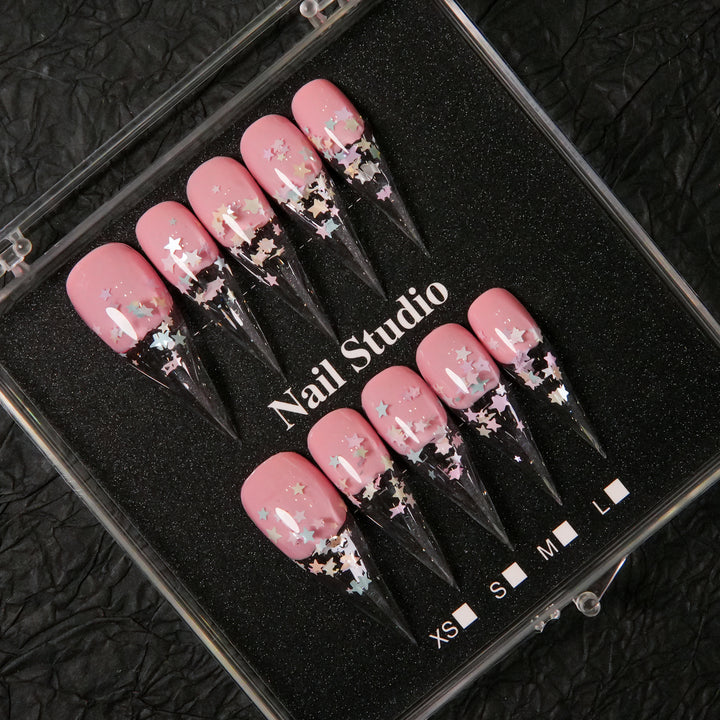 Starry Glamour Stiletto Press-On Nägel