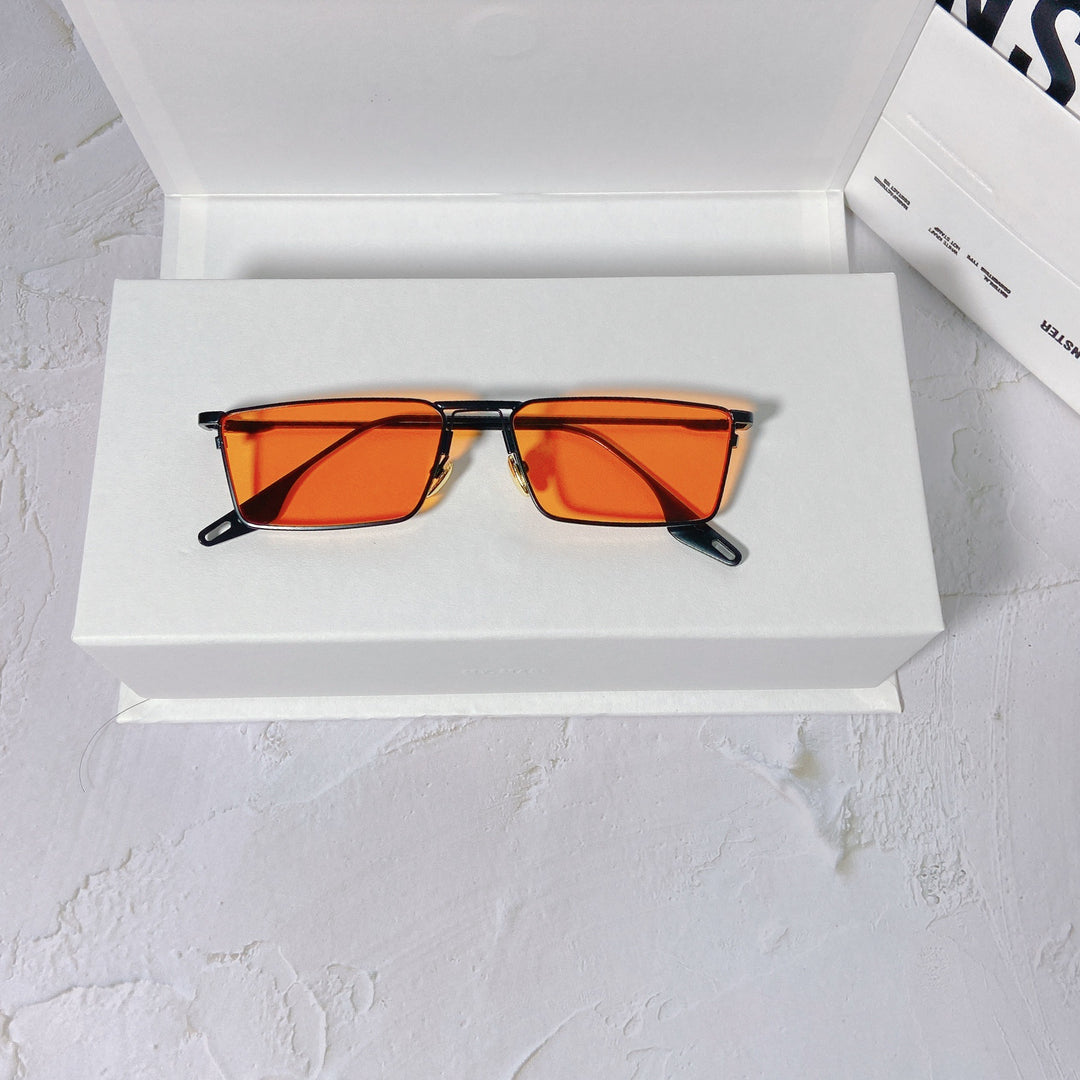 Modische Sonnenbrille mit Rechteckigem Metallrahmen Karnz