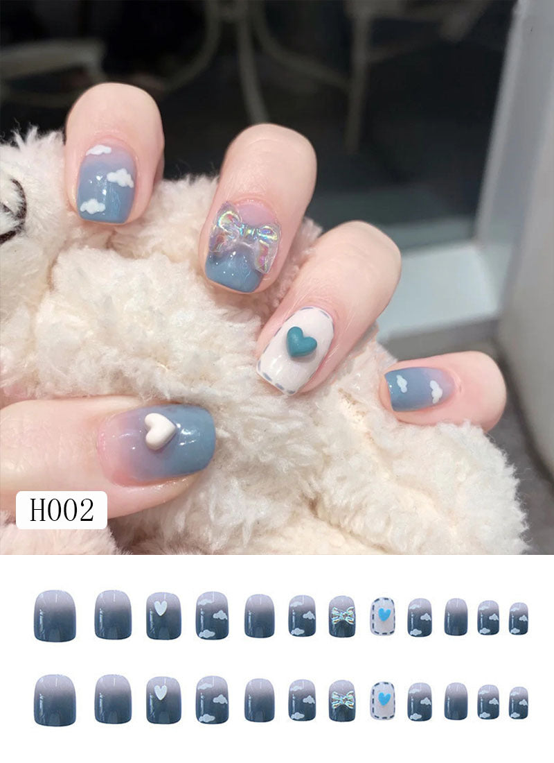 Künstliche Nagelspitzen mit Schleifen-Design Karnz