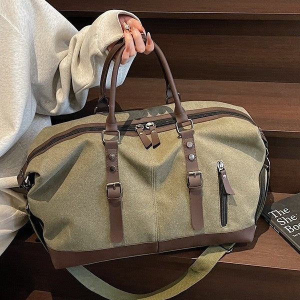 Langlebige Canvas Wochenend Duffel Tasche