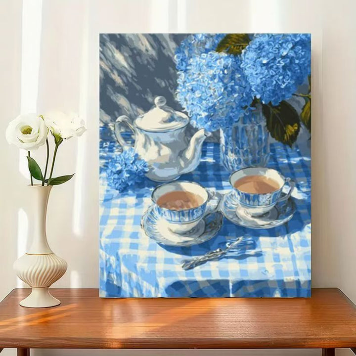 Florale Teezeit Wandkunst Karnz