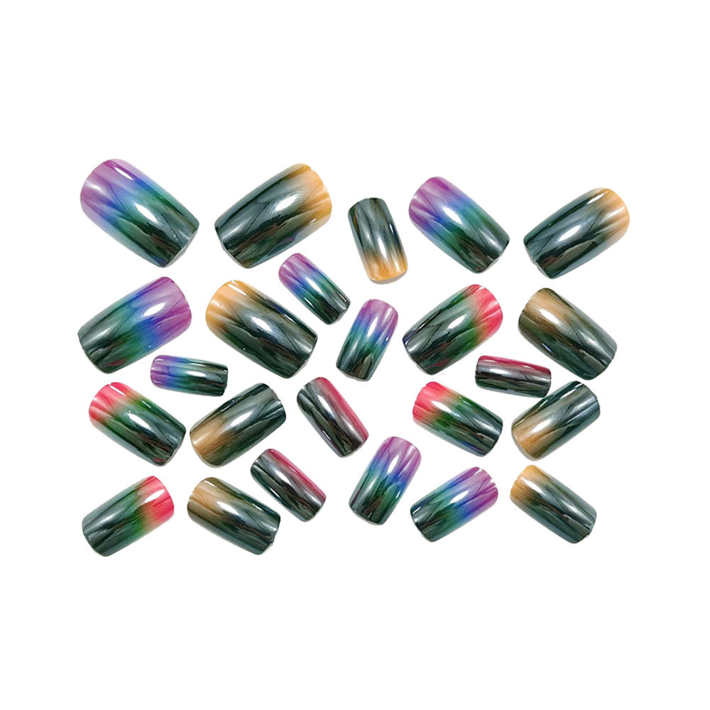 Spektakuläre Kunstnägel Im Regenbogen-Design Karnz