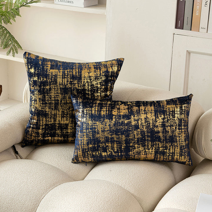 Metallic Abstract Jacquard Kissenbezug Set mit verstecktem Reißverschluss