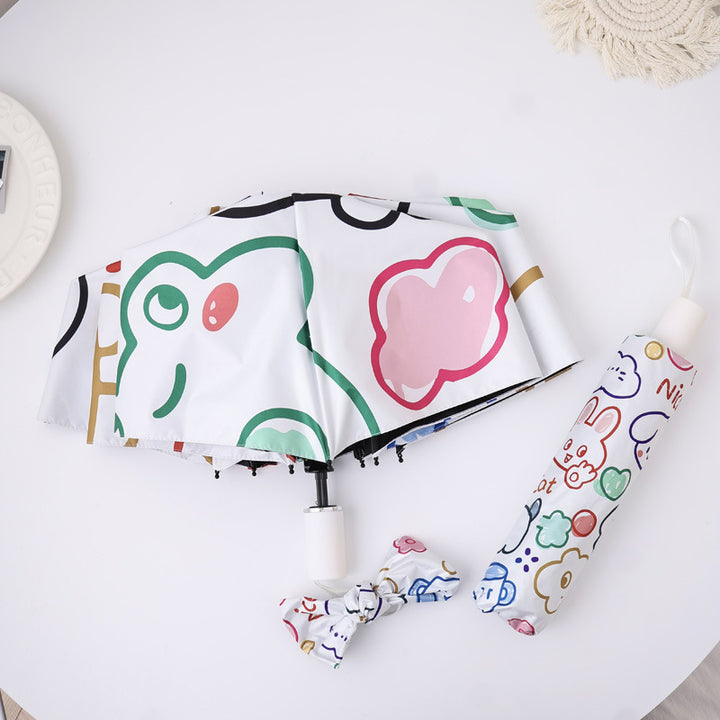 Damen Faltregenschirm mit kreativem Tierdesign Karnz