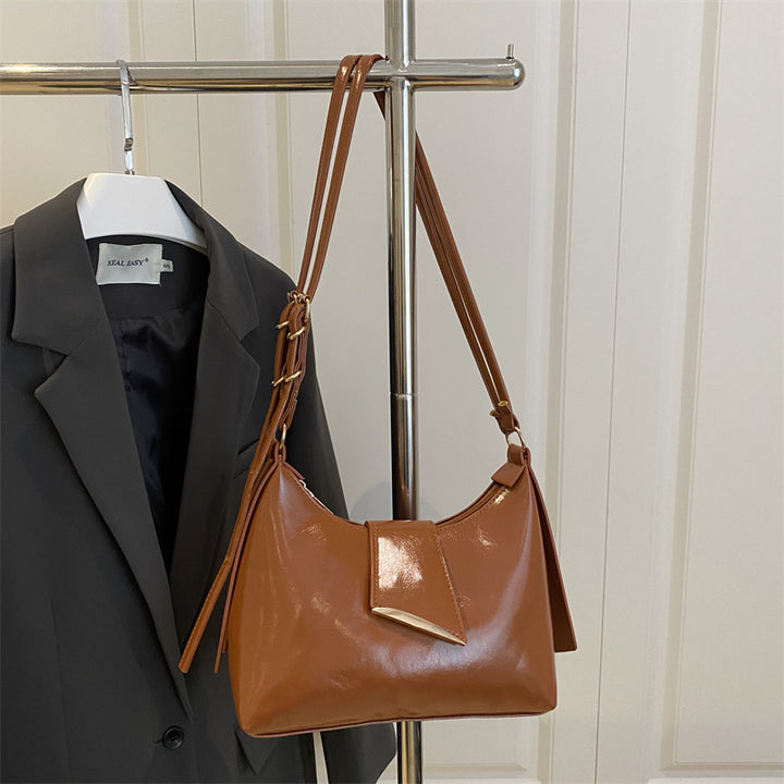 Luxuriöse Patelleder-Schultertasche Karnz