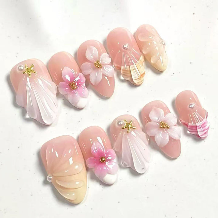 Blumen Kunst Press-On Nagelset