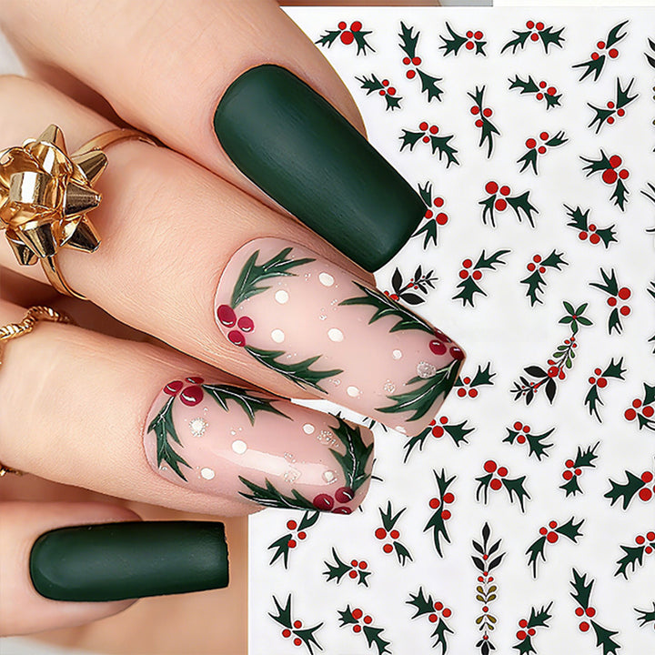 Kunstvolle Nagelspitzen mit botanischen Motiven Karnz