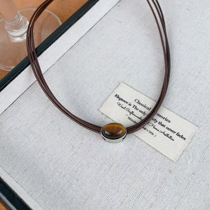 Tiger Eye Anhänger Necklace Karnz
