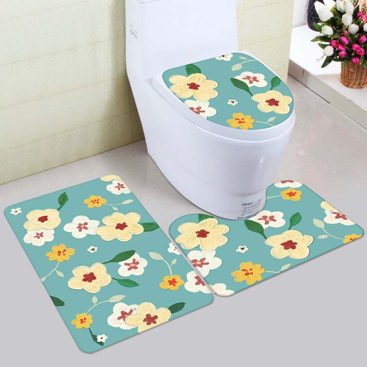 Floral Bunny-Themen Badmatten-Set