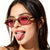 Damen modische Sonnenbrille mit floralem Kristallrahmen Karnz