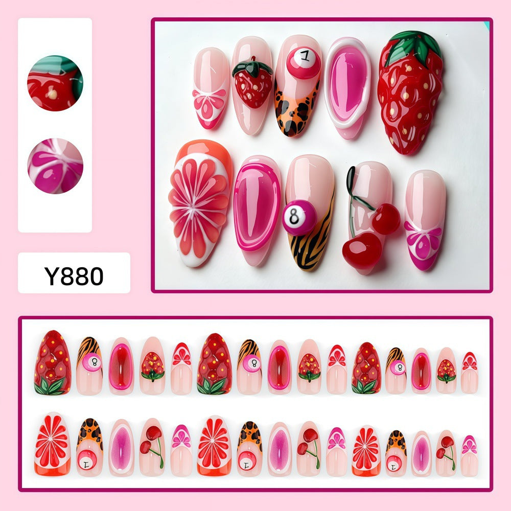 Kunstnagelset mit Fruchtmotiven Karnz