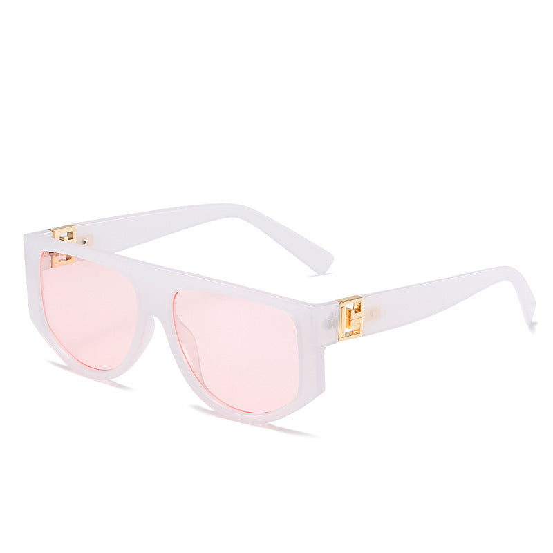Oversized Shield-Sonnenbrille mit metallischen Akzenten Karnz