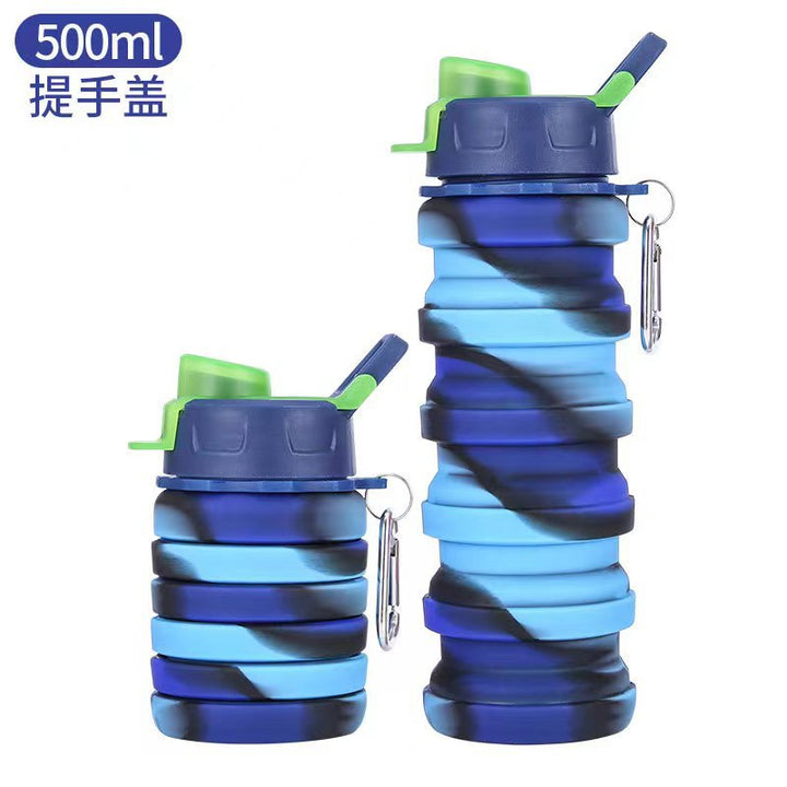 Unisex Faltbare Sporttrinkflasche mit Karabinerhaken Karnz
