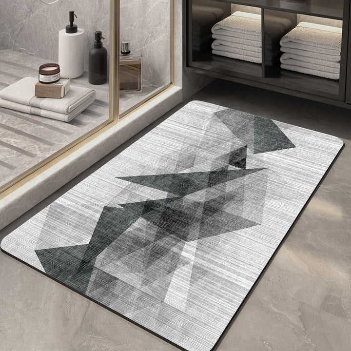 Geometrisch gemusterte Badematte Karnz