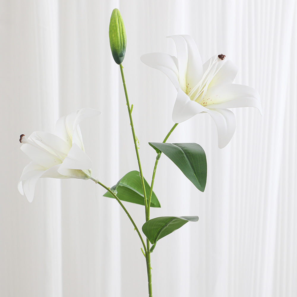 Künstlicher Lilienzweig mit detailgetreuen Blüten Karnz