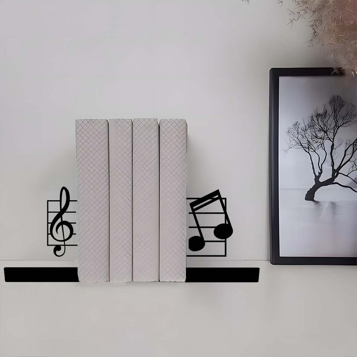 Musikalische Noten Buchstützen