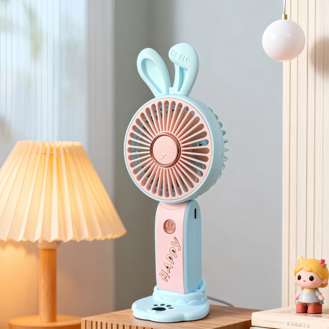 Damen Tragbarer USB Handventilator mit süßem Bärenmotiv Karnz