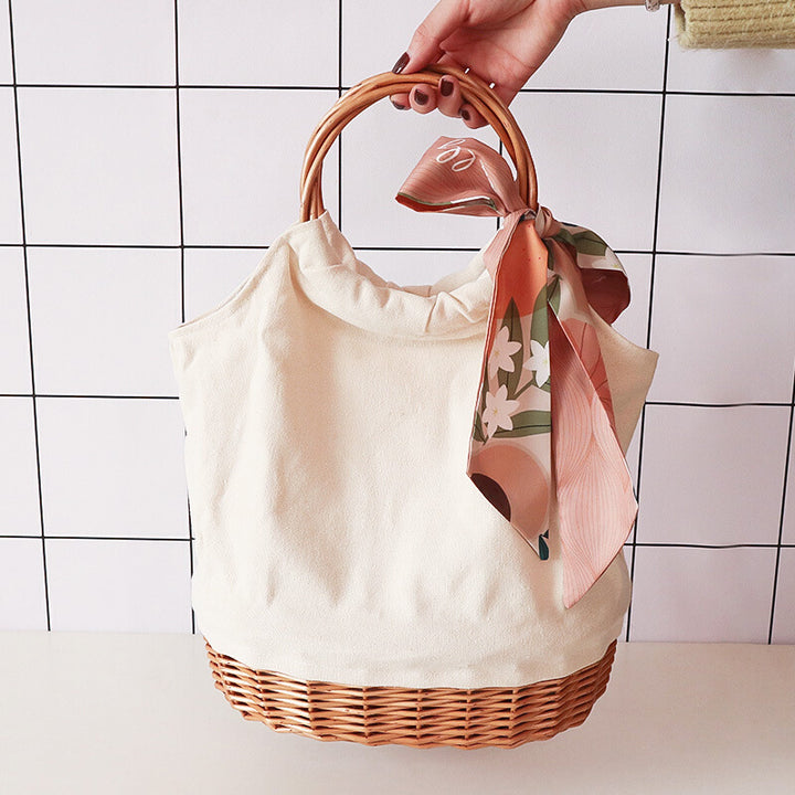 Stylische Geflochtene Korbtasche Karnz