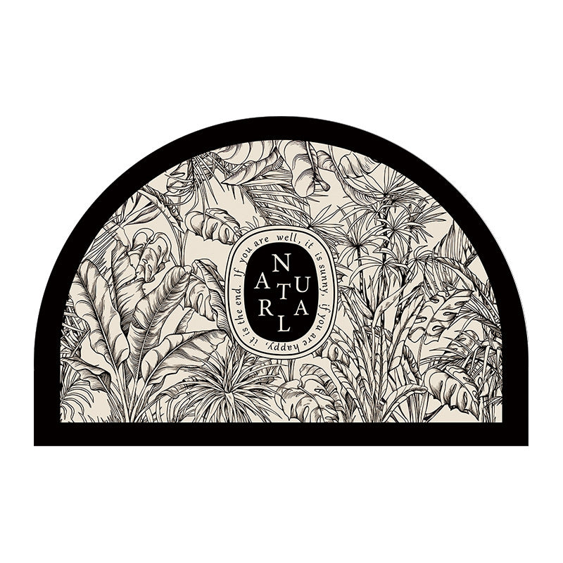 Vintage-inspirierten floral Halbmond-Badmatte