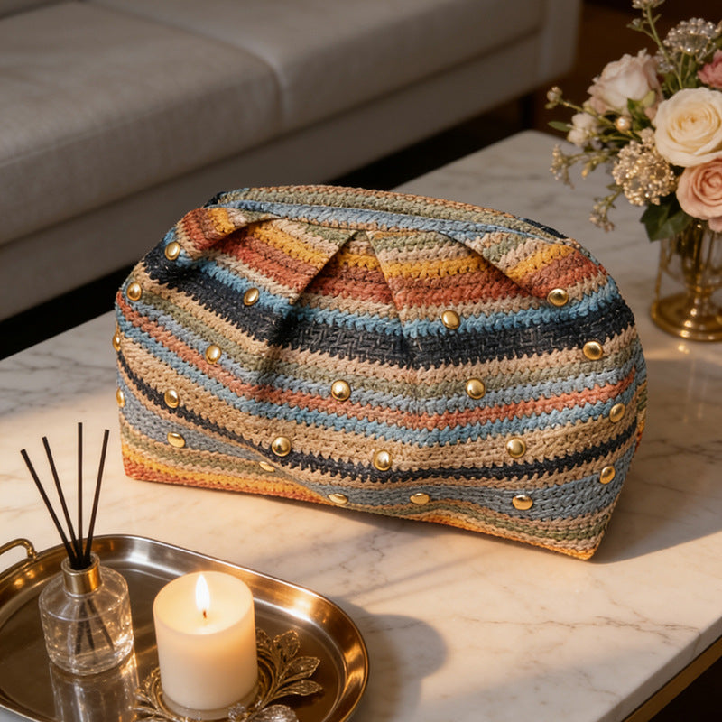 WoHandgefertigte Bohemian Häkel Tasche Karnz