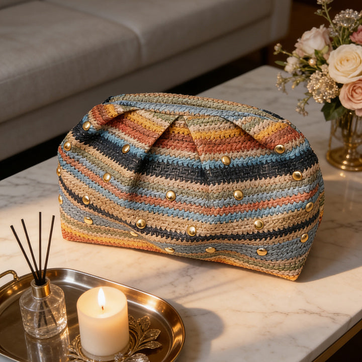 WoHandgefertigte Bohemian Häkel Tasche Karnz