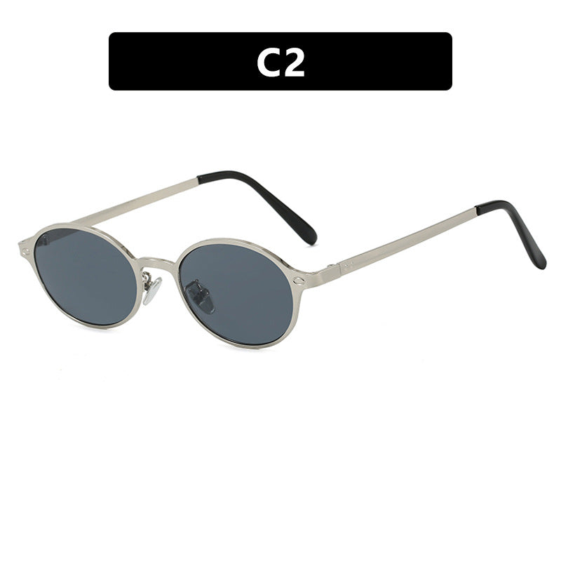 Damen runde Brille mit filigranem Metallrahmen und bequemen Nasenpads Karnz
