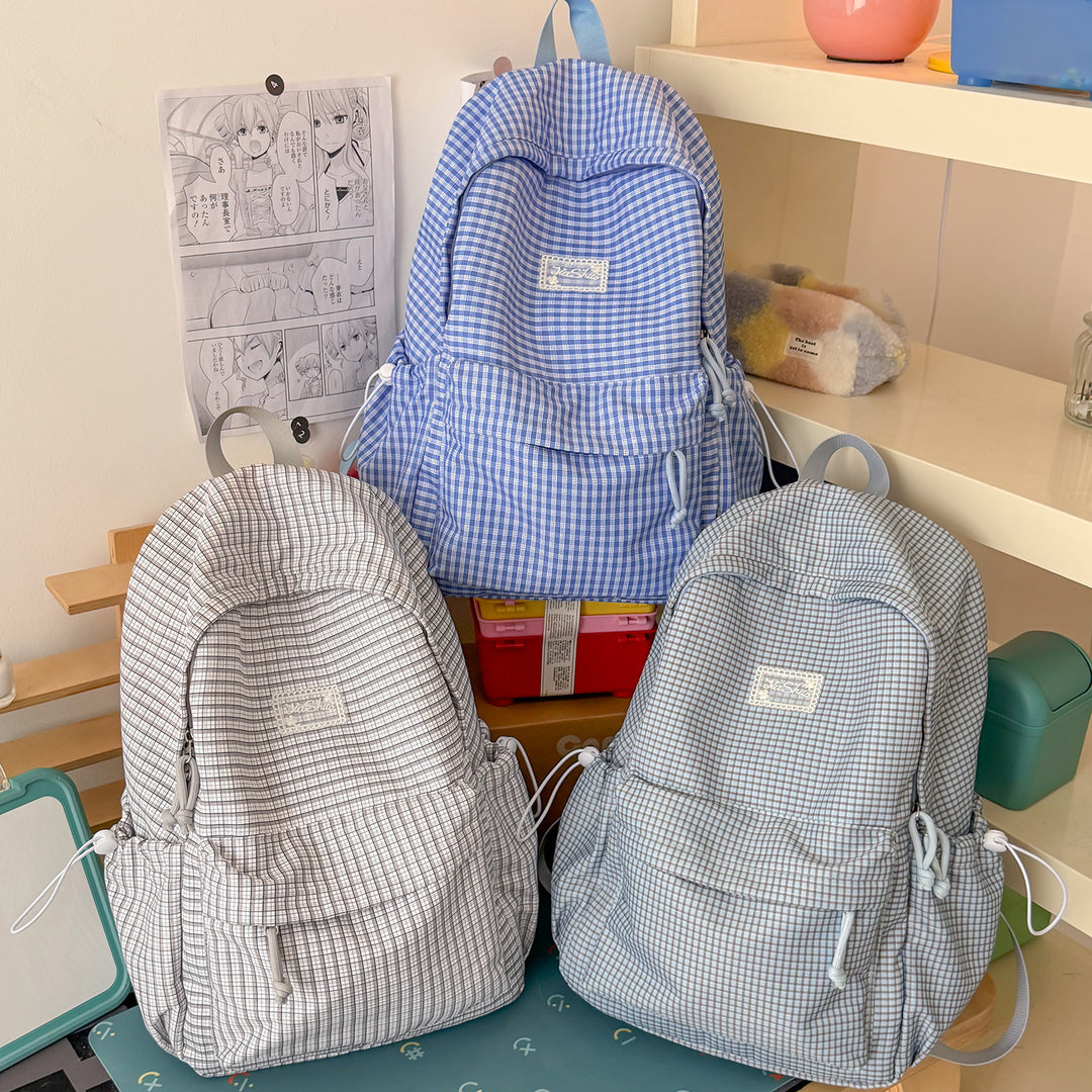 Stylischer gittergemusterter Tagesrucksack Karnz