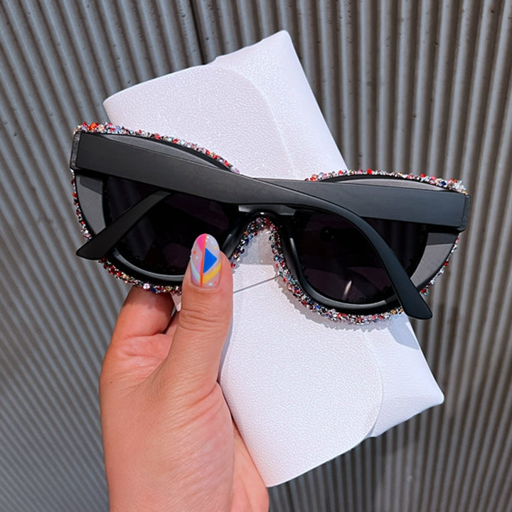 Damen Designer Sonnenbrille mit Strassdetails Karnz
