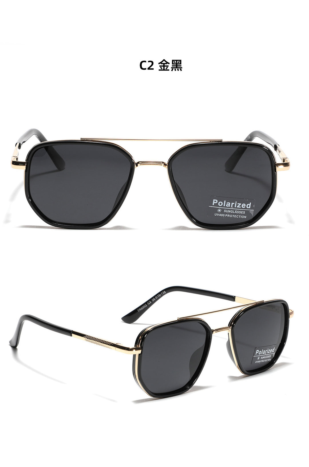 Damen Quadratische Sonnenbrille mit polarisierten Gläsern und elegantem Metallrahmen Karnz