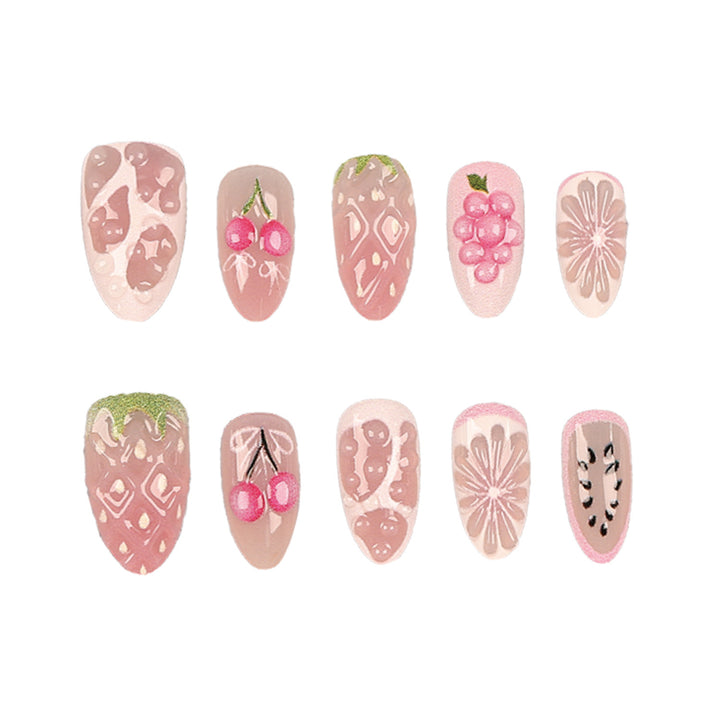 Frucht-Themen Press-On Nagelkunst