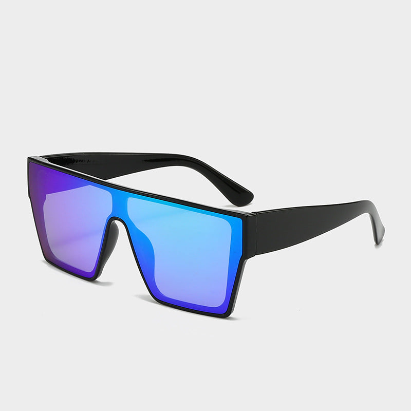Damen modische Sonnenbrille mit angularen Gläsern Karnz