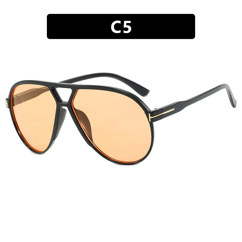 Damen modische Sonnenbrille im stylischen Pilotenlook Karnz