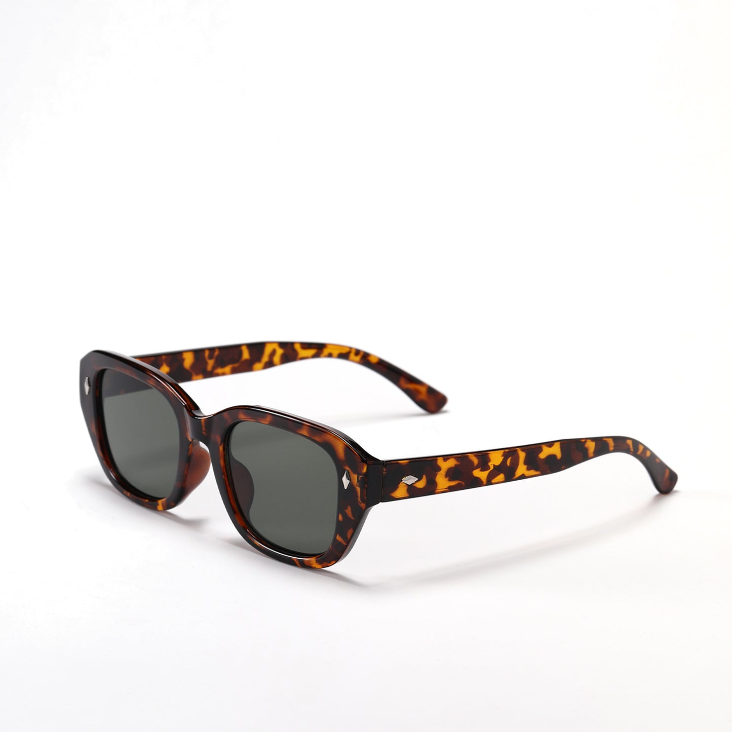 Damen stilvolle quadratische Sonnenbrille mit hochwertigem Schildpatt-Rahmen Karnz