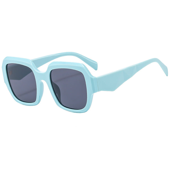 Damen Modische quadratische Sonnenbrille mit polygonalem Rahmen Karnz