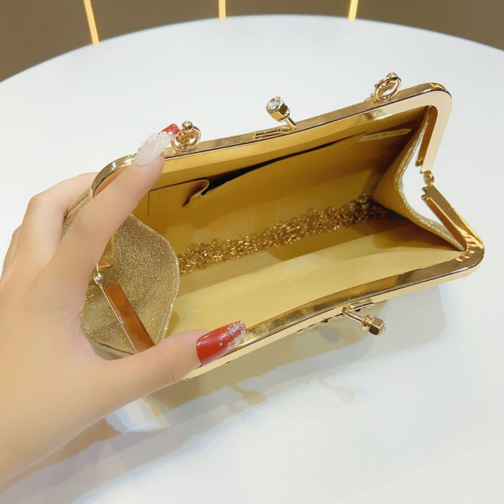Plissierte Glam Abendhandtasche