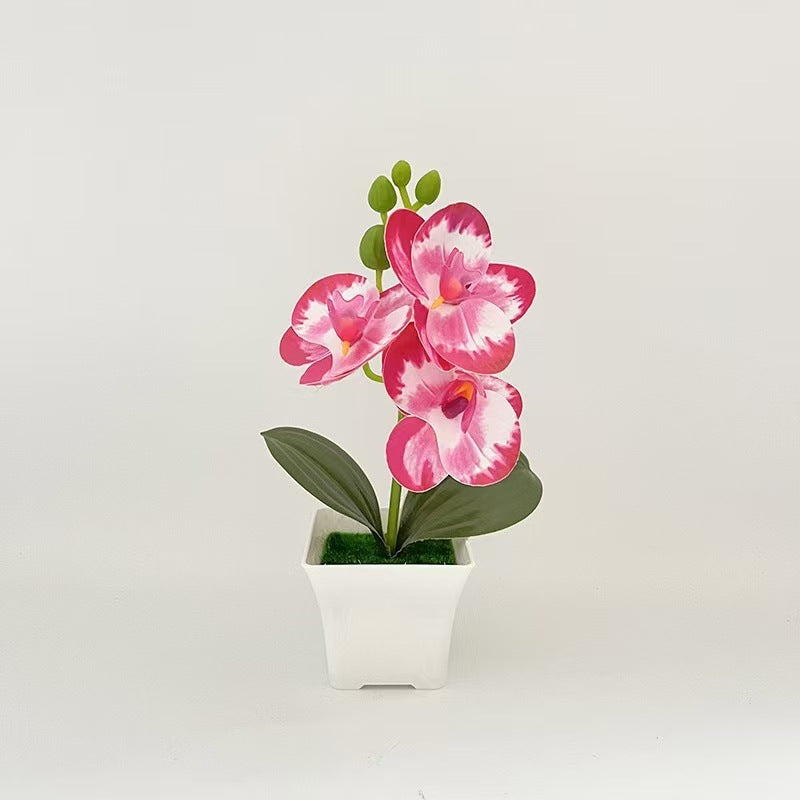 Realistische Künstliche Orchidee in dekorativem Pflanzenpot für Dekoration