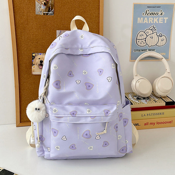 Herz-Print Casual Rucksack