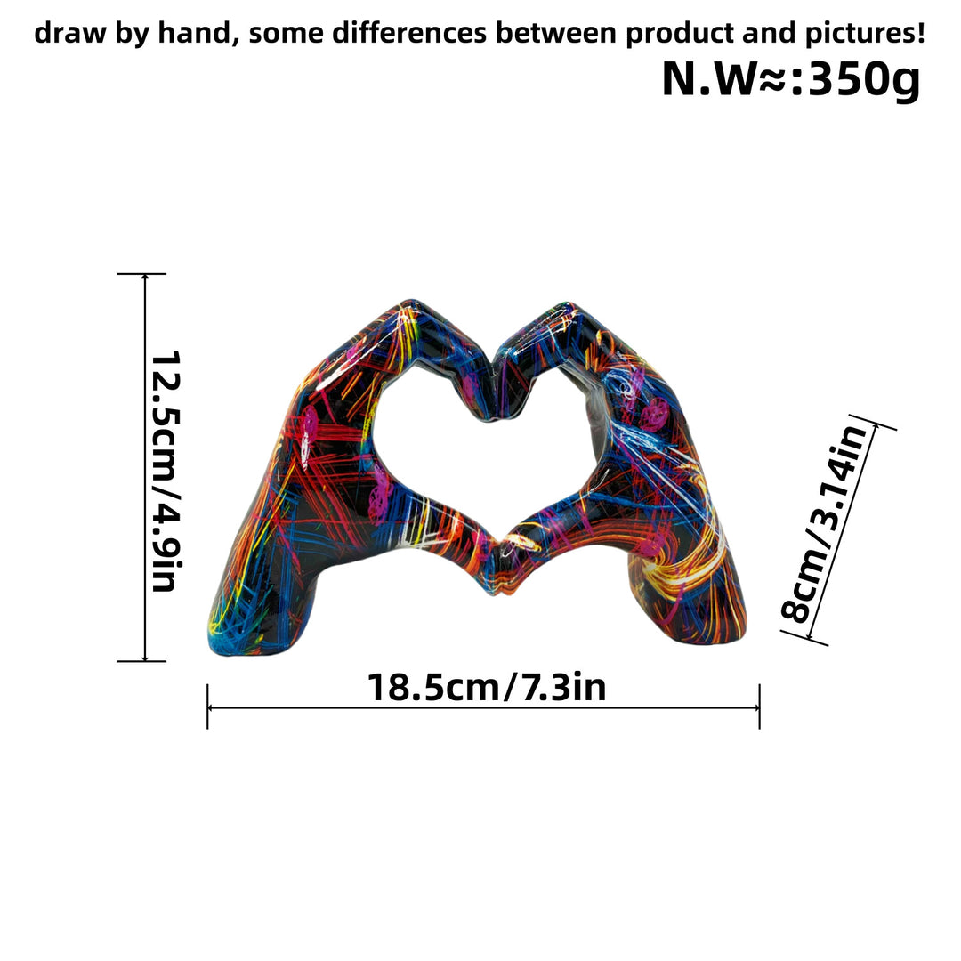 Stylische Hand-Skulpturen mit buntem Design Karnz