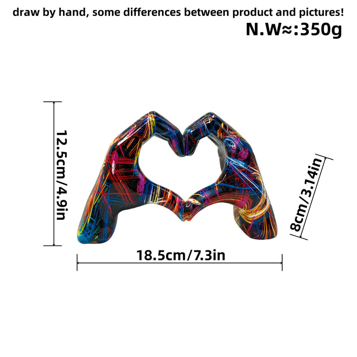 Stylische Hand-Skulpturen mit buntem Design Karnz