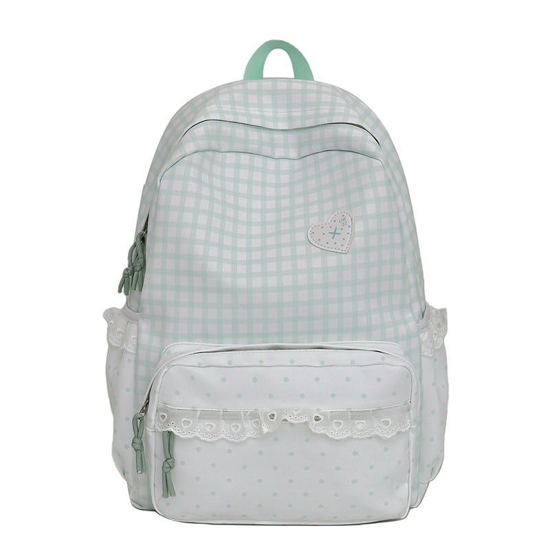 Verspielt Karomuster Rucksack Karnz