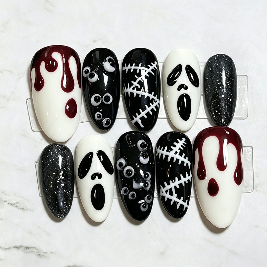Halloween-Themen Press-On Nagelkunst Set 1790636292