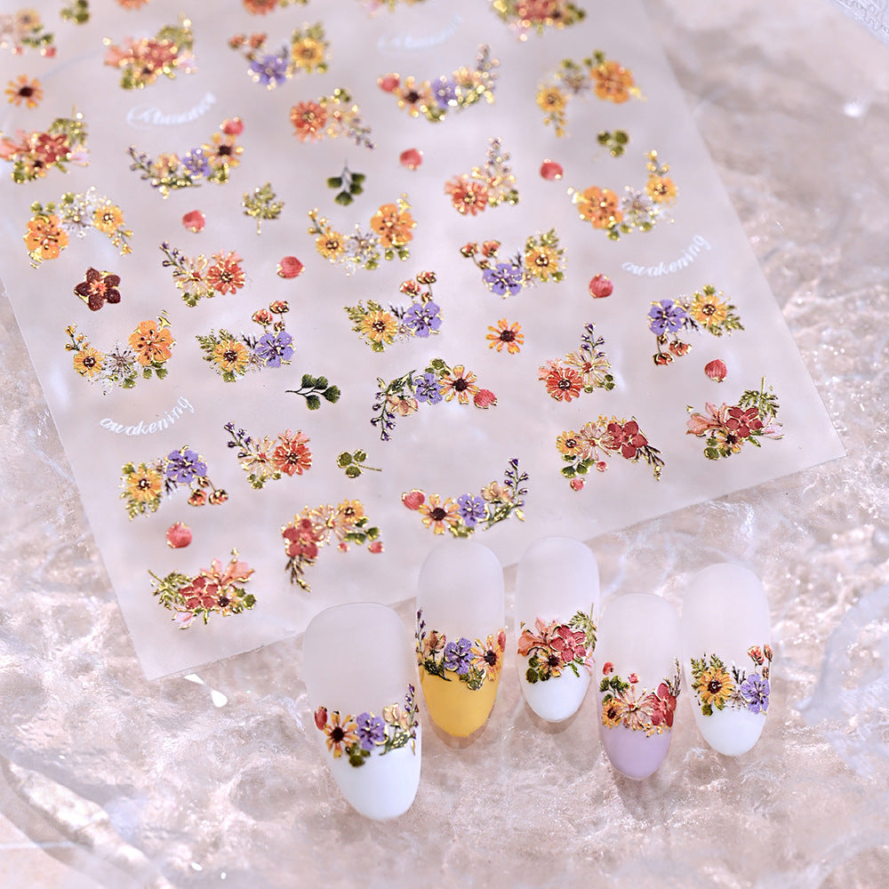 Floral Nagelkunst Aufkleber