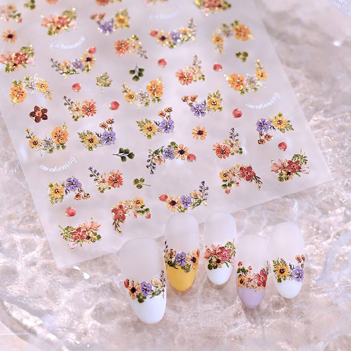Floral Nagelkunst Aufkleber
