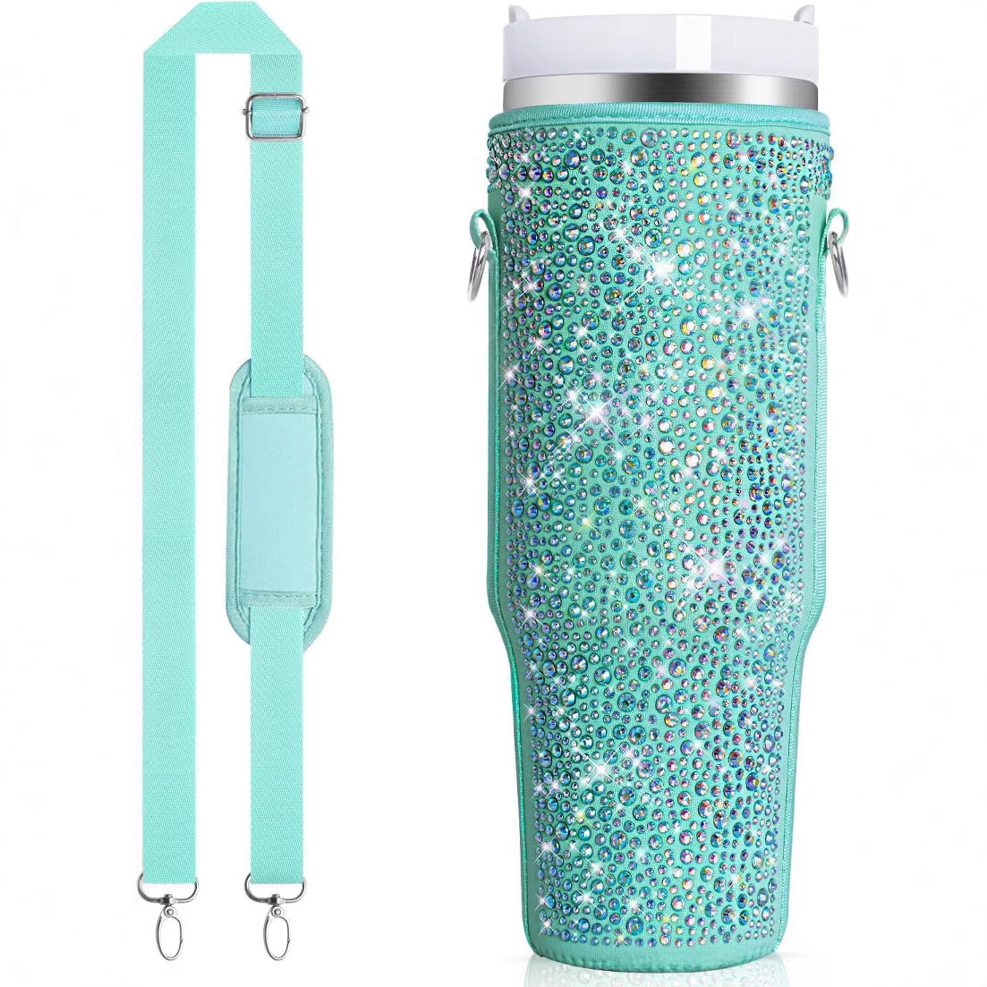 Damen Wasserflaschenhalter mit funkelnden Strasssteinen Karnz