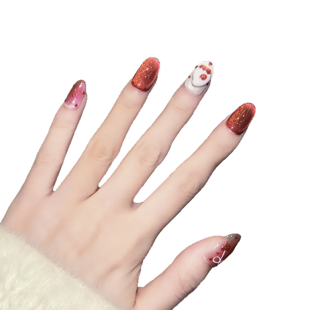 Charmantes thematisches Press-On-Nagelkunstset
