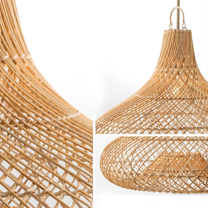 Dekorative Hängeleuchte Aus Rattan Karnz